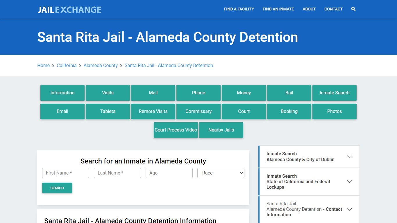 Santa Rita Jail - Alameda County Detention - Jail Exchange